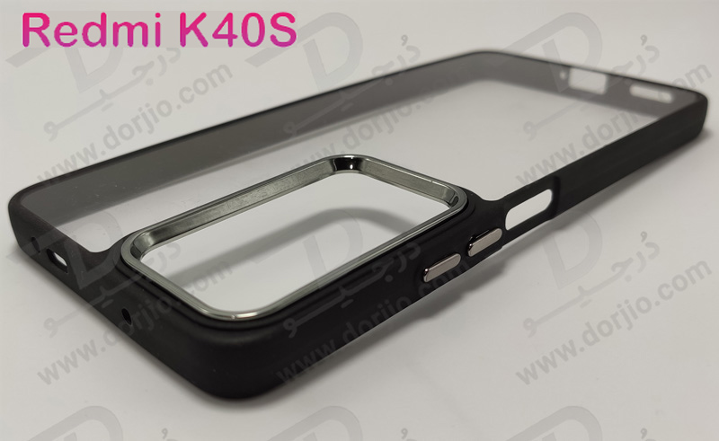 کریستال کاور شفاف فریم ژله‌ ای رنگی Xiaomi Redmi K40S
