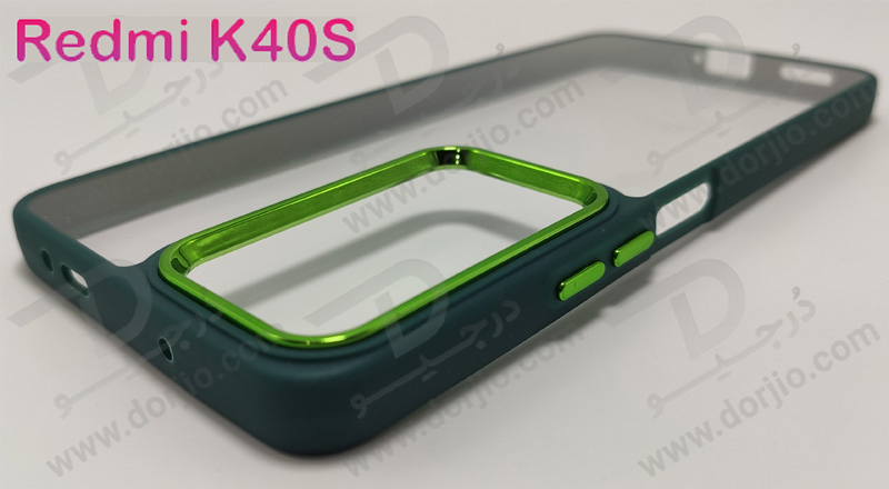کریستال کاور شفاف فریم ژله‌ ای رنگی Xiaomi Redmi K40S