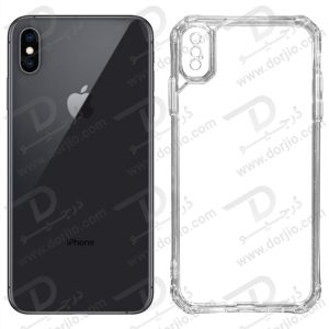 175282کریستال کاور شفاف فریم ژله‌ ای ضد ضربه iPhone XS