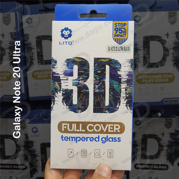 گلس شیشه ای Samsung Galaxy Note 20 Ultra مارک LITO مدل 3D Full Cover