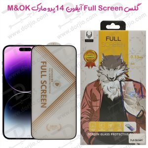 165272گلس iPhone 14 Pro مارک M&OK مدل Full Screen