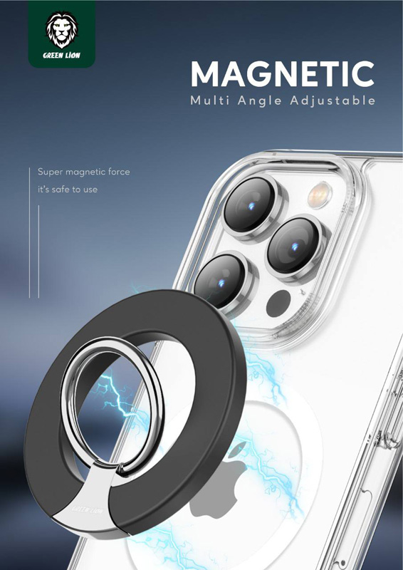 بسته محافظتی رینگی مگنتی کامل iPhone 14 Pro Max مدل Green Lion 4 in 1 360° 9H Protection Pack