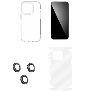 بسته محافظتی کامل iPhone 14 Pro مدل Green Lion 4 in 1 360° Privacy Protection Pack