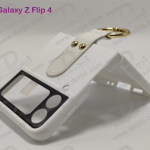 فلیپ کیس سفید رینگی Samsung Galaxy Z Flip 4 مارک GKK مدل Ultra Ring