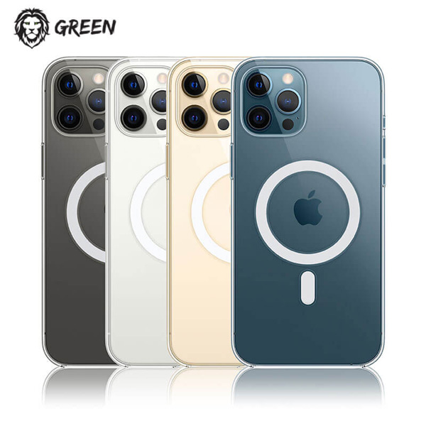 قاب شفاف iPhone 14 Pro Max مارک Green Lion مدل Anti-Shock Creative Magnetic