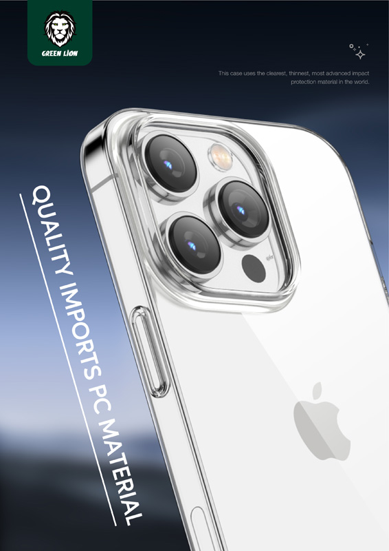 قاب شفاف iPhone 14 Pro مارک Green Lion مدل Delgado PC Case