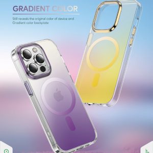 قاب مگ سیف iPhone 14 Pro مارک Green Lion مدل Rainbow Magsafe Case