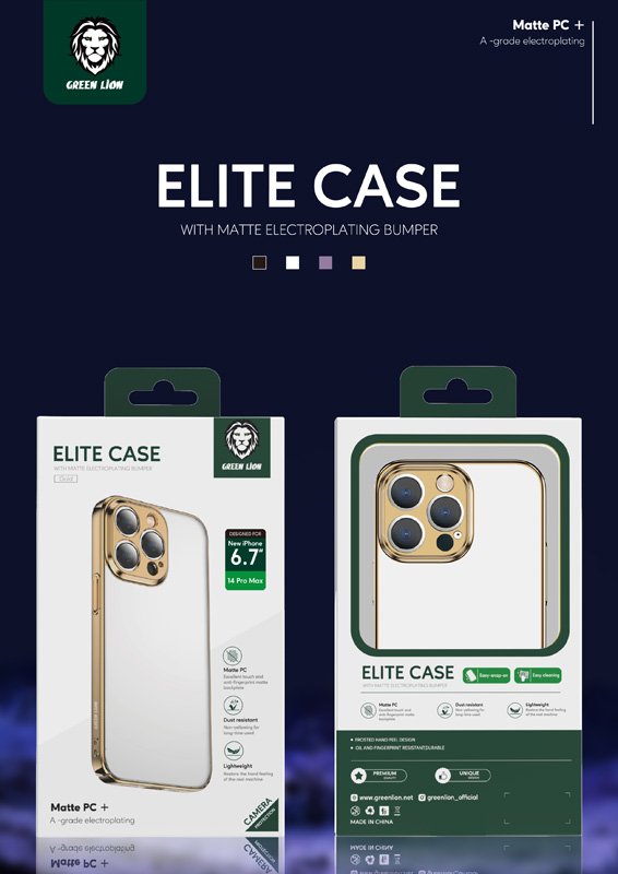 قاب پشت مات iPhone 14 Plus مارک Green Lion مدل Elite Case with Matte Electroplating Bumper