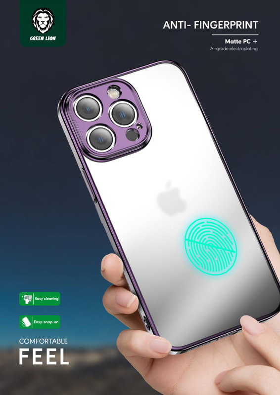 قاب پشت مات iPhone 14 مارک Green Lion مدل Elite Case with Matte Electroplating Bumper