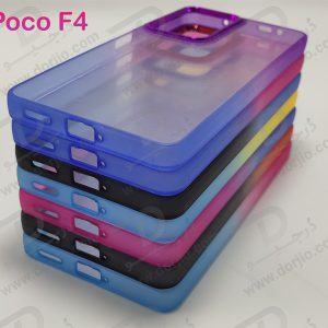 قاب کریستالی شفاف Xiaomi Poco F4 مدل فریم ژله ای دو رنگ