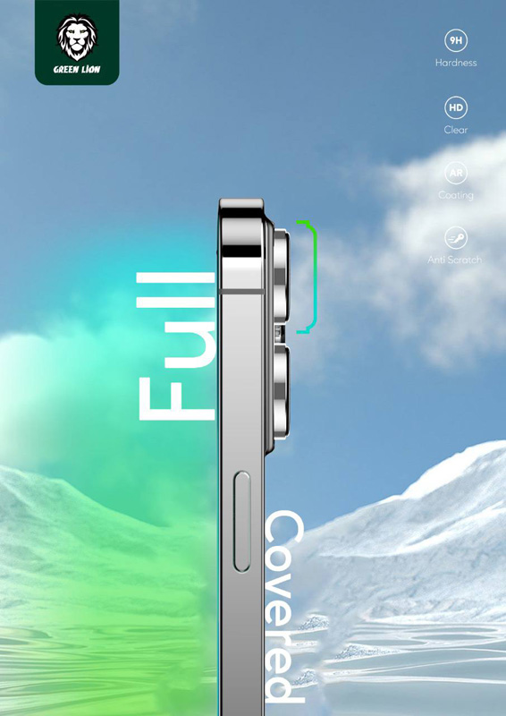 محافظ لنز رینگی فلزی HD Plus گوشی iPhone 14 Pro Max مارک Green Lion
