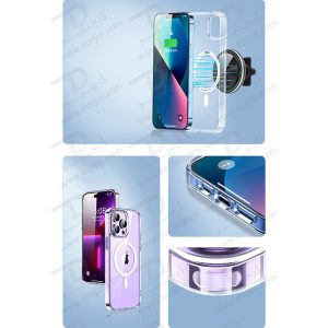 کریستال کاور شفاف آیفون 14 پرو مارک TOTU مدل Magnetic Shell