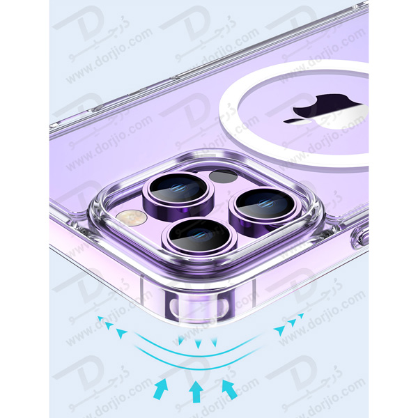 کریستال کاور شفاف آیفون 14 پرو مکس مارک TOTU مدل Magnetic Shell