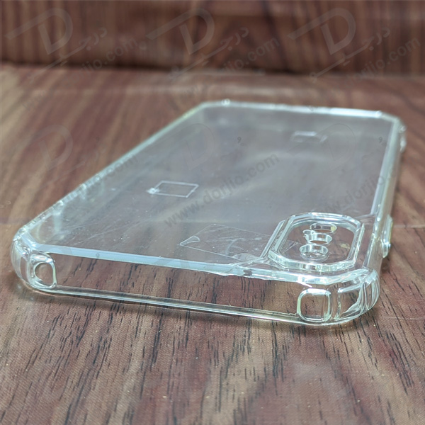 کریستال کاور شفاف فریم ژله‌ ای ضد ضربه iPhone XS