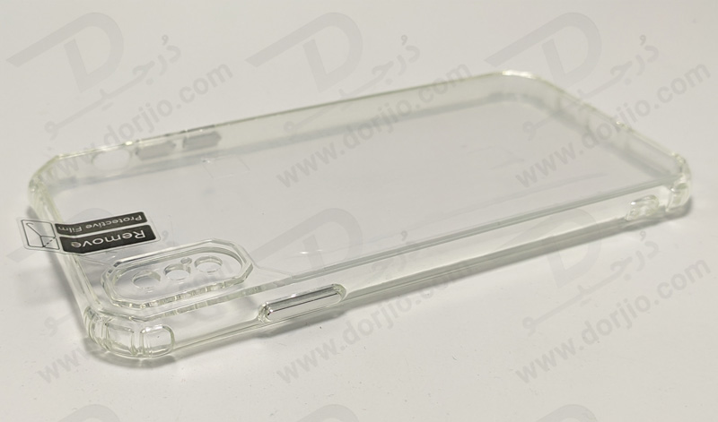 کریستال کاور شفاف فریم ژله‌ ای ضد ضربه iPhone XS