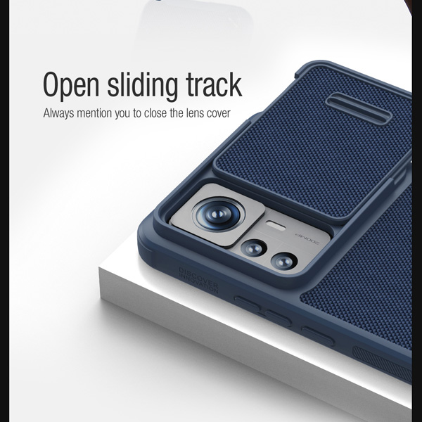 گارد محافظ با کشویی دوربین نیلکین Xiaomi 12T Pro مدل Textured Case S