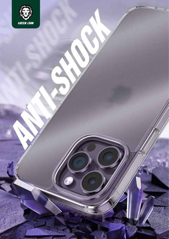 گارد نیمه شفاف مات ضد ضربه iPhone 14 Plus مارک Green Lion مدل Anti-Shock Pro Cloudy Matte