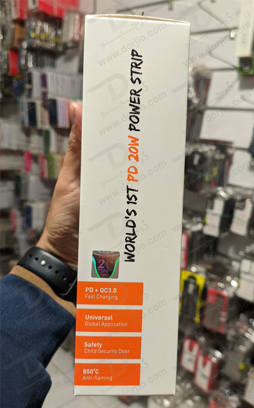 سه راهی برق LDNIO مدل SC3412 + خروجی USB-A و USB-C فست شارژ