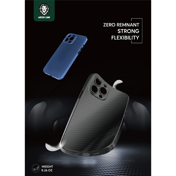 قاب فیبری کربنی iPhone 14 مارک Green Lion مدل Carbon Fiber Plus