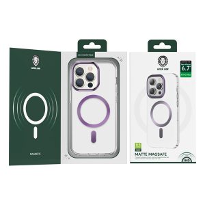 گارد محافظ مات iPhone 14 Pro مارک Green Lion مدل Matte Magsafe Metal Camera