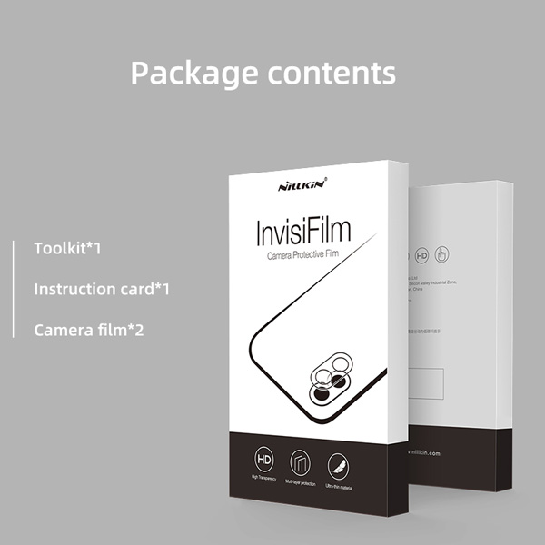 گلس دوربین نیلکین آیفون ایکس اس مکس - iPhone XS Max مدل InvisiFilm