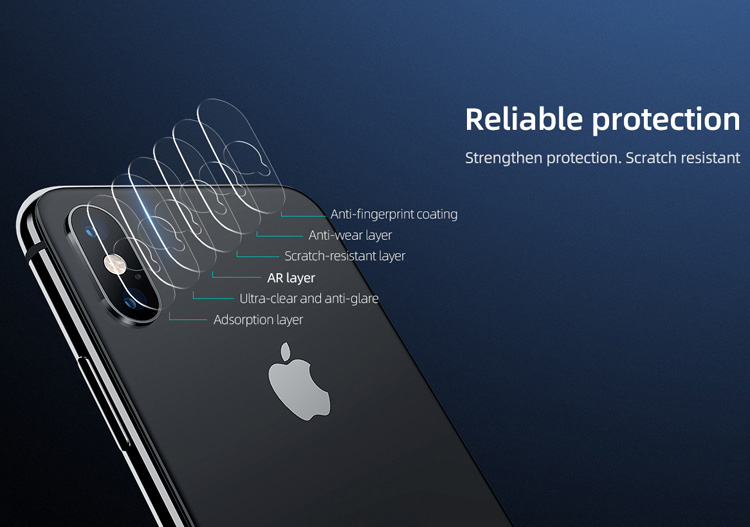 گلس دوربین نیلکین آیفون ایکس اس مکس - iPhone XS Max مدل InvisiFilm