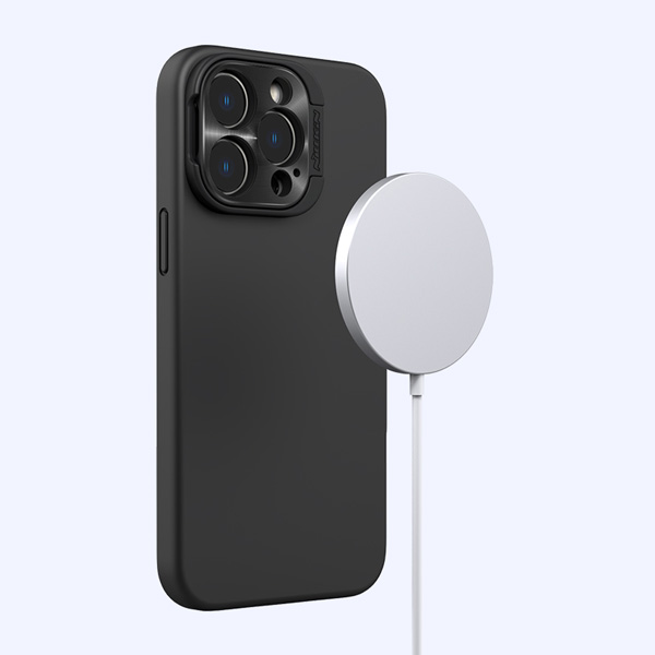 قاب سیلیکونی مگنتی لنز هیبریدی iPhone 14 Pro Max مارک نیلکین مدل Lens Wing Magnetic
