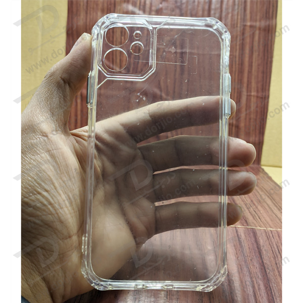 کریستال کاور شفاف فریم ژله‌ ای ضد ضربه iPhone 11