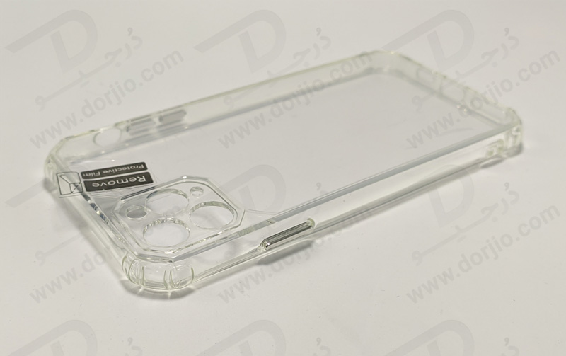 کریستال کاور شفاف فریم ژله‌ ای ضد ضربه iPhone 12 Pro-درجیو