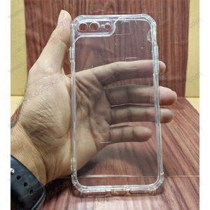 کریستال کاور شفاف فریم ژله‌ ای ضد ضربه iPhone 7 Plus