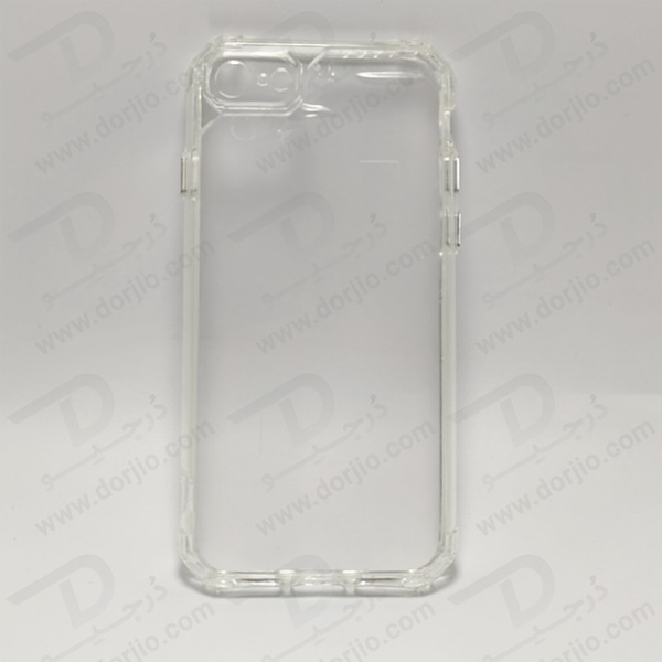 کریستال کاور شفاف فریم ژله‌ ای ضد ضربه iPhone 8