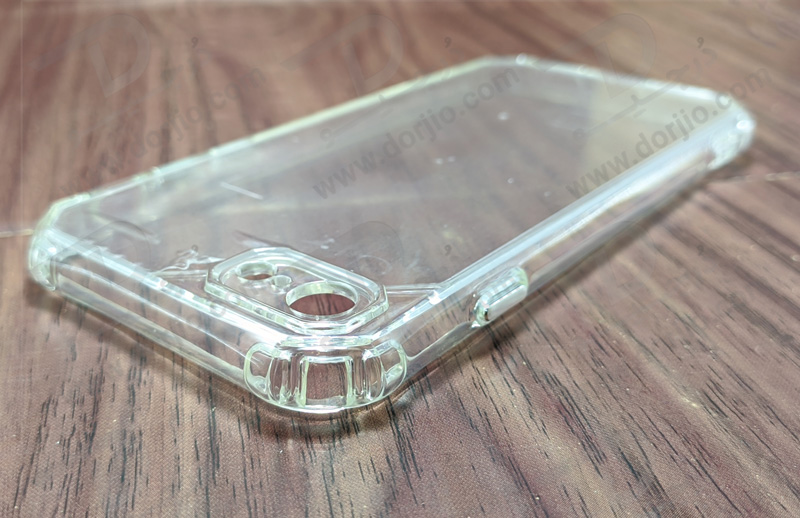 کریستال کاور شفاف فریم ژله‌ ای ضد ضربه iPhone SE 2022