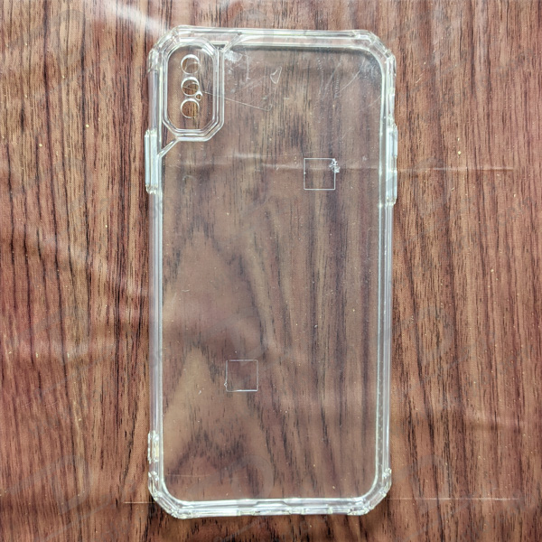 کریستال کاور شفاف فریم ژله‌ ای ضد ضربه iPhone X