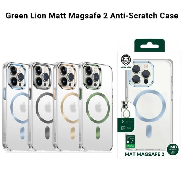 خرید گارد مات ضد خش iPhone 14 Plus مارک Green Lion مدل Matte Magsafe 2 Anti-Scratch
