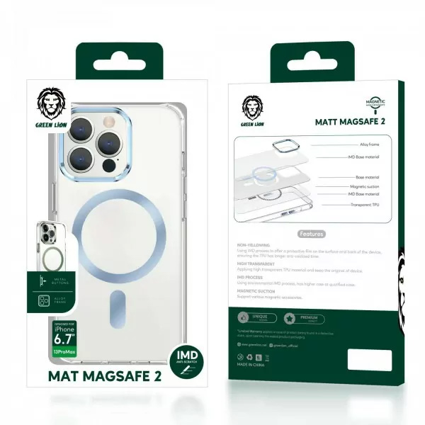 خرید گارد مات ضد خش iPhone 14 Plus مارک Green Lion مدل Matte Magsafe 2 Anti-Scratch