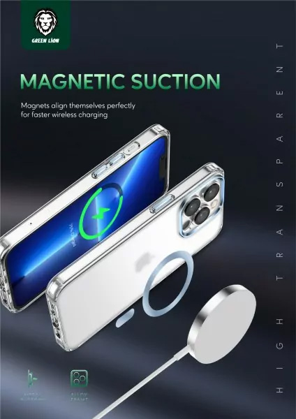 گارد مات ضد خش iPhone 14 Pro Max مارک Green Lion مدل Matte Magsafe 2 Anti-Scratch