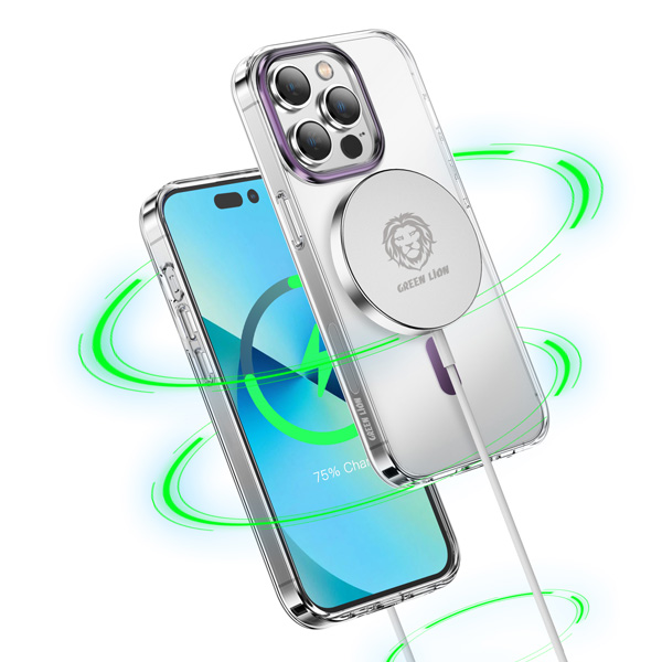 گارد محافظ مات iPhone 14 مارک Green Lion مدل Matte Magsafe Metal Camera
