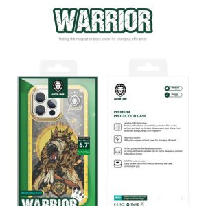 گارد مگنتی طرح جنگجو iPhone 14 Plus مارک Green Lion مدل Magnetic Warrior