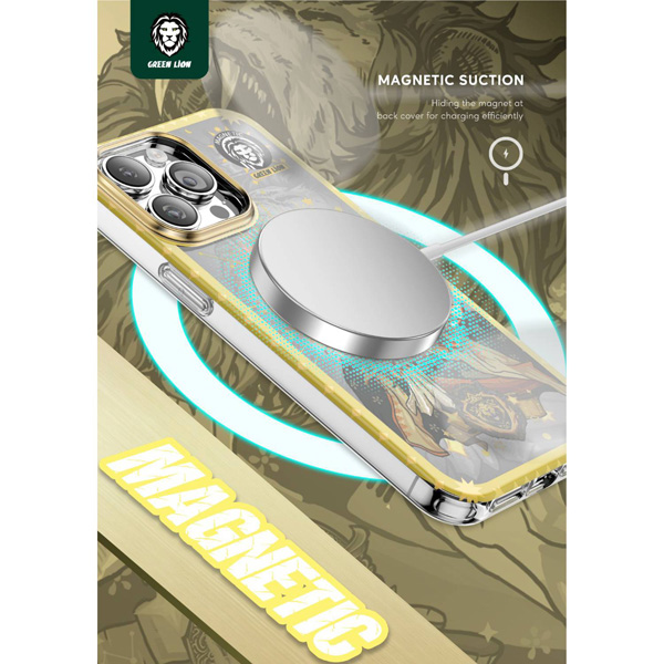 گارد مگنتی طرح جنگجو iPhone 14 Plus مارک Green Lion مدل Magnetic Warrior