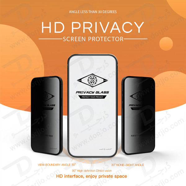 خرید گلس Privacy حریم شخصی Samsung Galaxy A22 4G مارک Mietubl