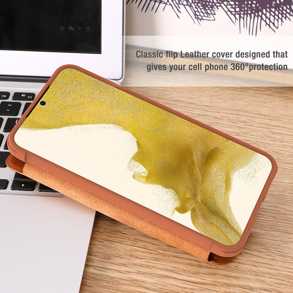 خرید کیف چرمی محافظ دوربین دار Samsung Galaxy S23 مارک نیلکین مدل Qin Pro Leather Case