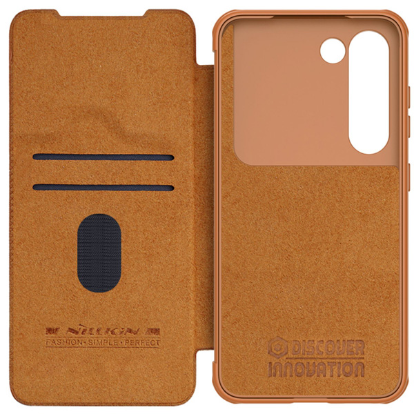 خرید کیف چرمی محافظ دوربین دار Samsung Galaxy S23 مارک نیلکین مدل Qin Pro Leather Case