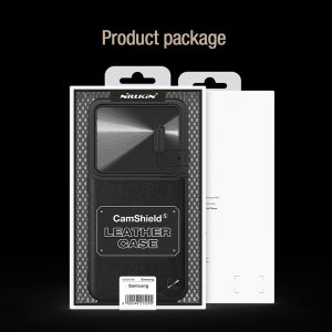 گارد چرمی کمشیلد نیلکین Samsung Galaxy S23 Plus مدل CamShield Leather Case S