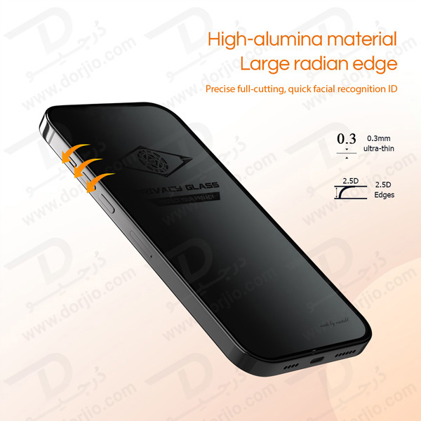 گلس Privacy حریم شخصی Xiaomi Mi 11 Lite 4G - 5G مارک Mietub