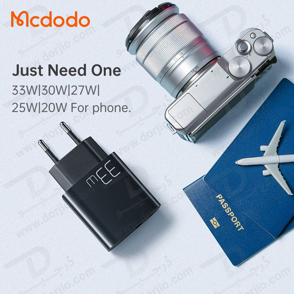 خرید شارژر فست 33 وات مک دودو با دو پورت خروجی Mcdodo CH-0921 33W Charger