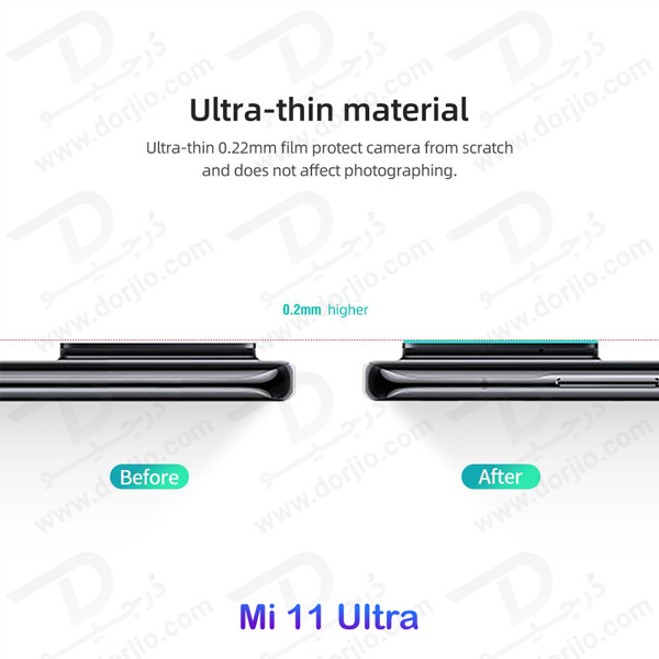 خرید محافظ شیشه ای لنز و صفحه نمایش پشت Xiaomi Mi 11 Ultra مدل 3D 9H