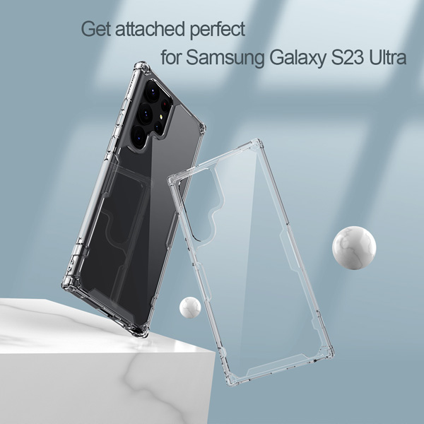 خرید گارد شفاف نیلکین Samsung Galaxy S23 Ultra مدل Nature TPU Pro