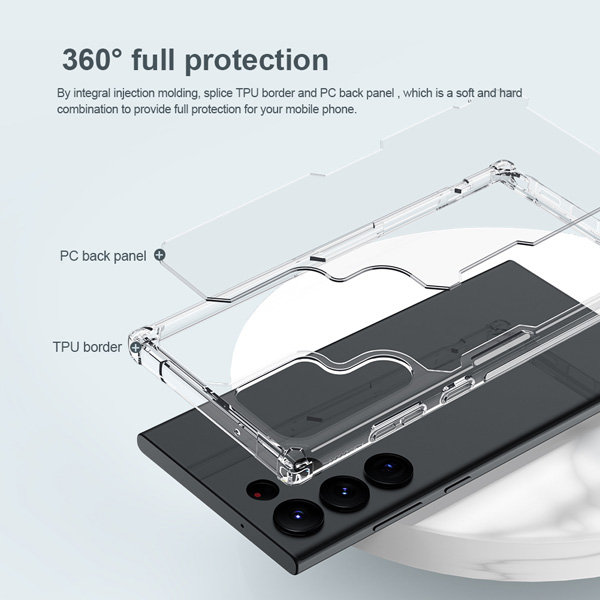خرید گارد شفاف نیلکین Samsung Galaxy S23 Ultra مدل Nature TPU Pro