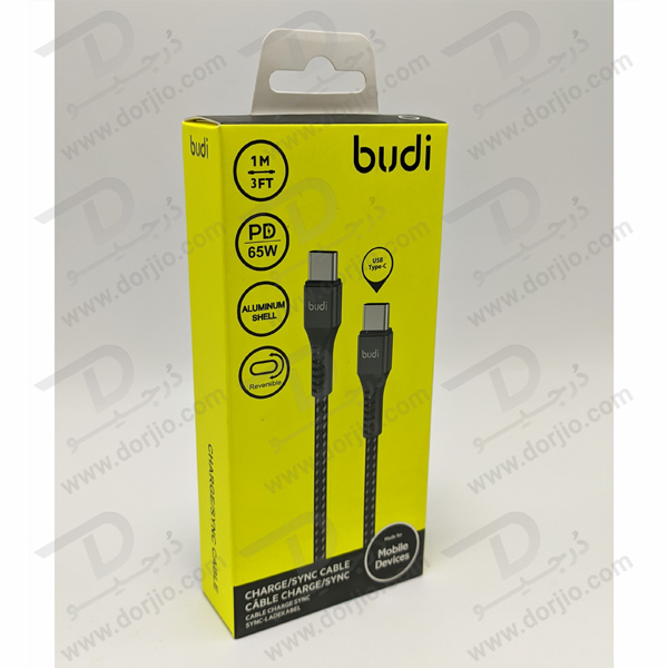 خرید کابل دو سر USB-C انتقال دیتا و فست شارژ 65 وات مارک Budi مدل M8J210TT