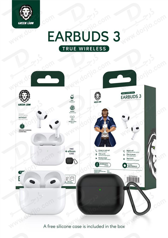 هندزفری بی سیم گرین لاین ایربادز 3 - Green Lion True Wireless Earbuds 3